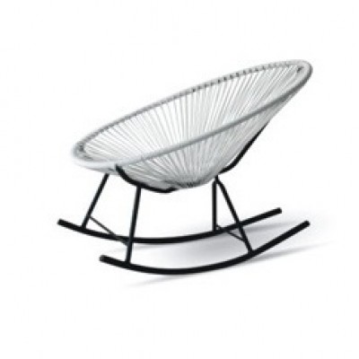acapulco rocking-white |  Modern Home Furniture Designer Outdoor Rocking Chair in Bright Colors for your patio terrace or roof top at Hong Kong Home E