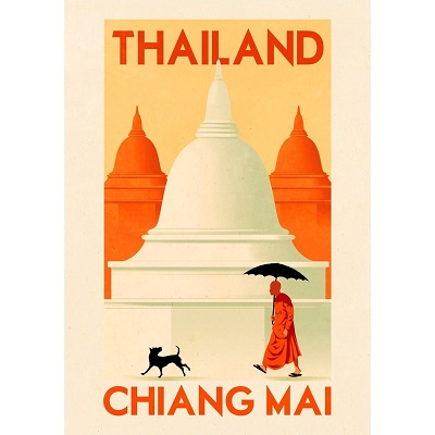 Thailand Travel Posters Chiang Mai, Bangkok, Phuket Home Essentials Hong Kong | Hong Kong Home Essentials vintage travel posters wall art Hong Kong Ce