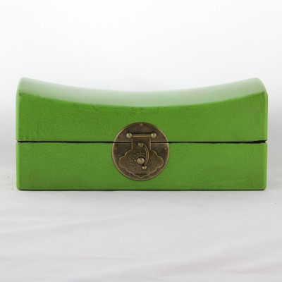 Leather Pillow Box - Green