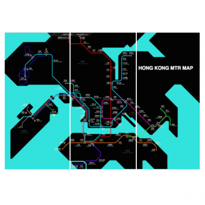MTR Map Hong Kong | Home Essentials | Wall Art Hong Kong Home Essentials | travel posters art HK Hong Kong Home Essentials 
