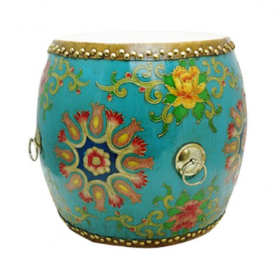 Drum China Ming Qing Ching Seat music instruments authenic hand made colorful Chinese China furniture pop colors stool HK home essential Centrel Drum 