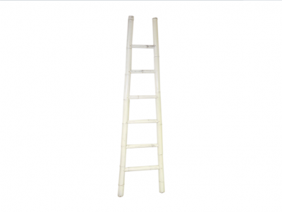 White Bamboo Ladder | Bamboo ladders Hong Kong Chinese Decoraction HK Home Essentials Central | Vivid Chinese Furnishings Home Essentials HK Hong Kong