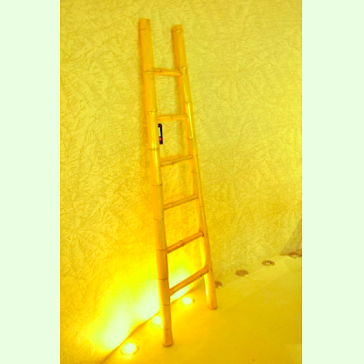Yellow Bamboo Ladder | White Bamboo Ladder | Bamboo ladders Hong Kong Chinese Decoraction HK Home Essentials Central | Vivid Chinese Furnishings Home 