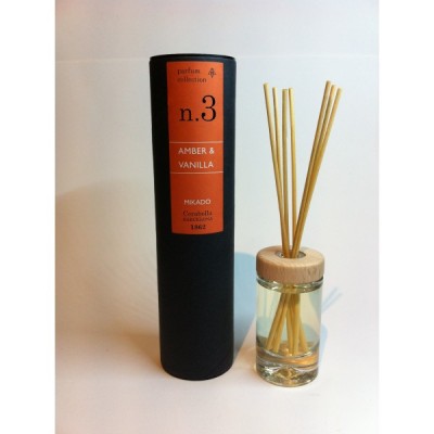 Amber & Vanilla Nº3 Room Diffuser 50ml 	|    natural diffuser aroma scents Hong Kong Home Essentials | diffusers HK Hong Kong Home Essentials