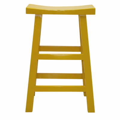 Wooden Bar Stool - Yellow | Chinese stool table stool bar stool quality Chinese reproduction furniture Hong Kong Home Essentials HK