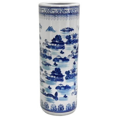 Blue Willow Ceramic Umbrella Stand | ceramic umbrella stands Hong Kong Home Essentials Central HK | Chinese style umbrella stands Hong Kong Home Essen