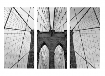 Brooklyn Bridge Black White Poster