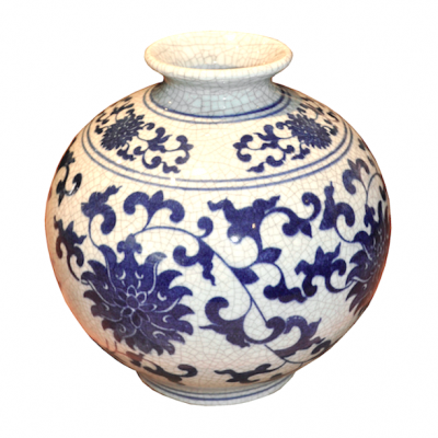 Round Floral Vase | Chinese ceramics vases porcelain jars urns stools coin stools Hong Kong Home Essentials