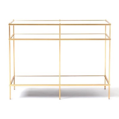 modern mid century gold brass copper glass coffee side console Table Hong Kong HK Home Essentials