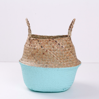decorative seagrass basket rattan storage basket 2 two tone painted laundry basket woven hong kong home essential hk central  home decor