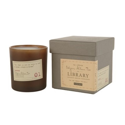 LIBRARY 6.5 oz. GLASS CANDLE - EDGAR ALLAN POE 