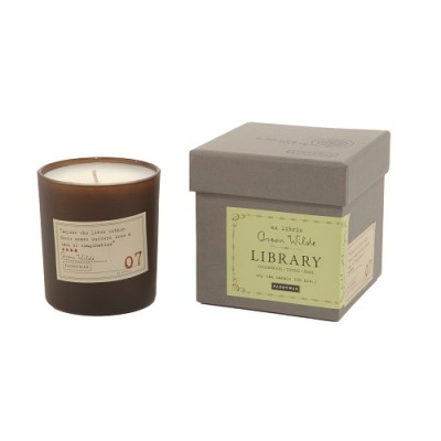LIBRARY 6.5 oz. GLASS CANDLE - OSCAR WILDE |  100% natural soy candles HK Hong Kong Home Essentials | scented candles HK Hong Kong