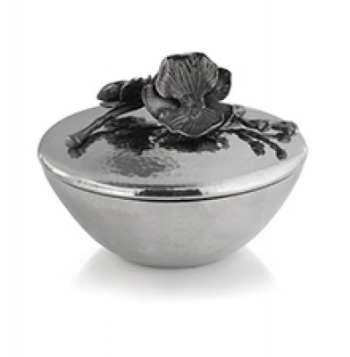 Black Orchid Covered Candy Dish